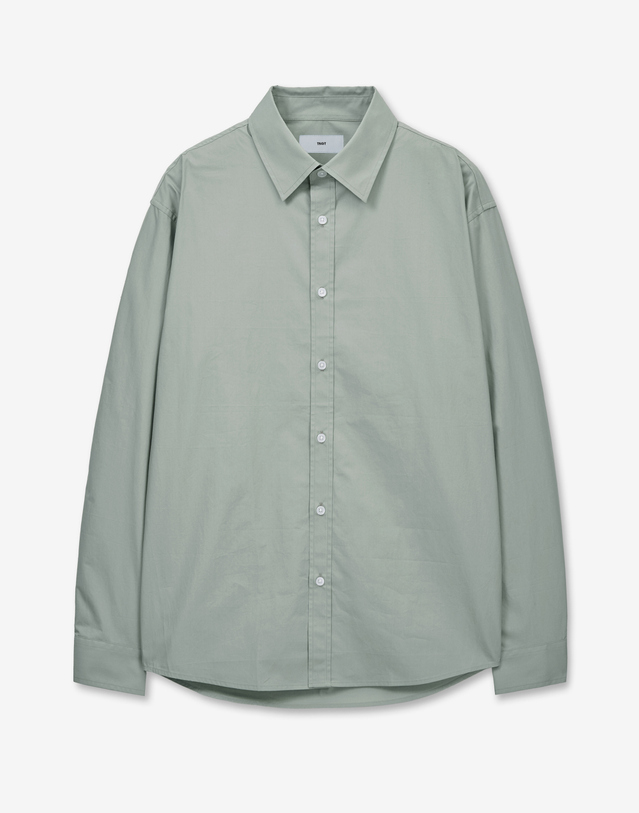 티엔지티 Comfort Cotton Shirt (Sage) 그레이 착용컷