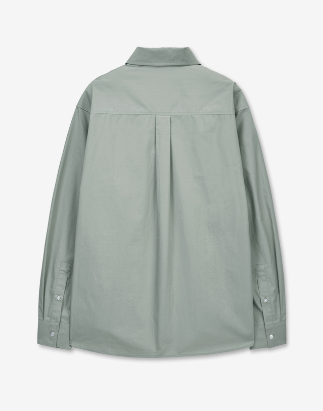 티엔지티 Comfort Cotton Shirt (Sage) 그레이 착용컷
