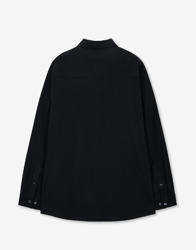 키노시타 바이 티엔지티 Kinoshita Seersucker Shirt (Black) 블랙 착용컷