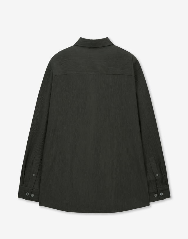 키노시타 바이 티엔지티 Kinoshita Seersucker Shirt (Khaki) 카키 착용컷