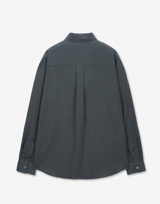 티엔지티 Comfort Linen Shirt (Dark Grey) 그레이 착용컷
