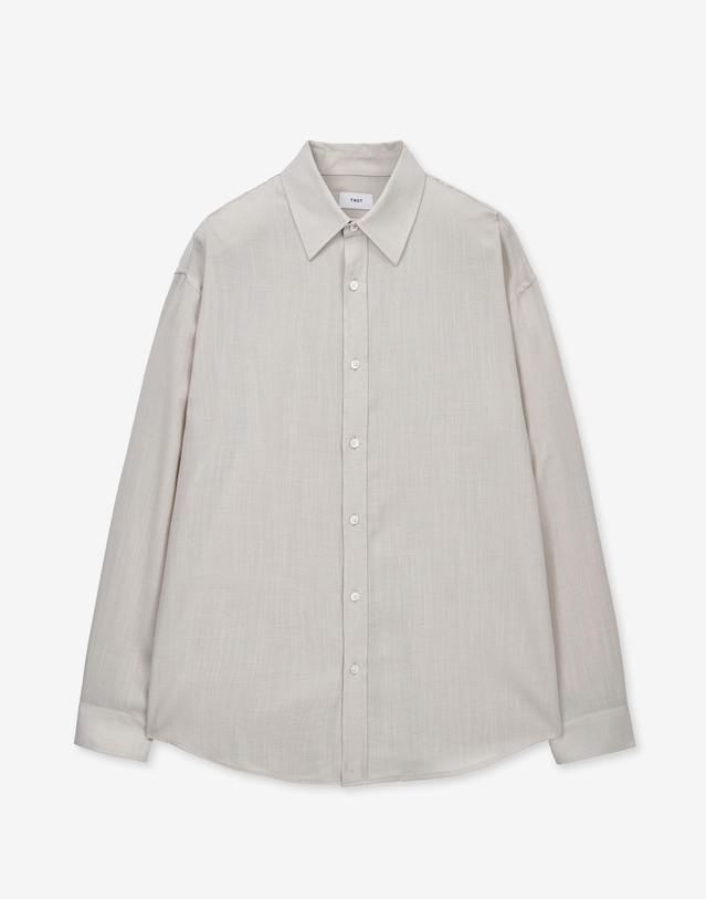 티엔지티 Comfort Linen Shirt (Beige) 베이지 착용컷