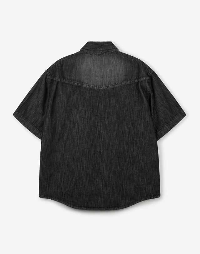 티엔지티 Summer Denim Shirt (Washed Grey) 그레이 착용컷