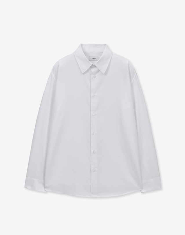 티엔지티 Office Dress Shirt (White) 흰색 착용컷