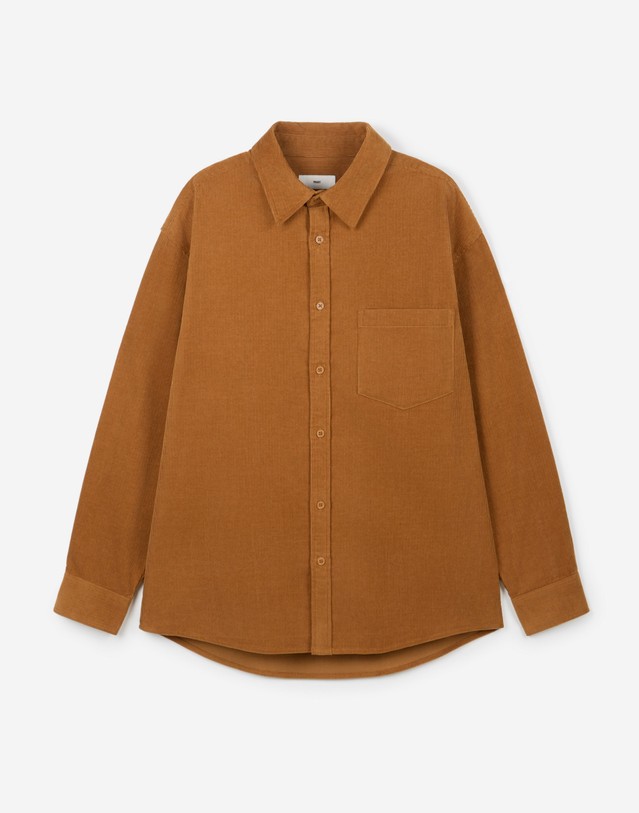 티엔지티 Comfort Corduroy Shirt (Vintage Orange) 캐멀 상세