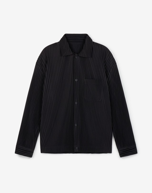 요요기 플리츠 바이 티엔지티 Yoyogi Pleats Overshirt (Black) 블랙 착용컷