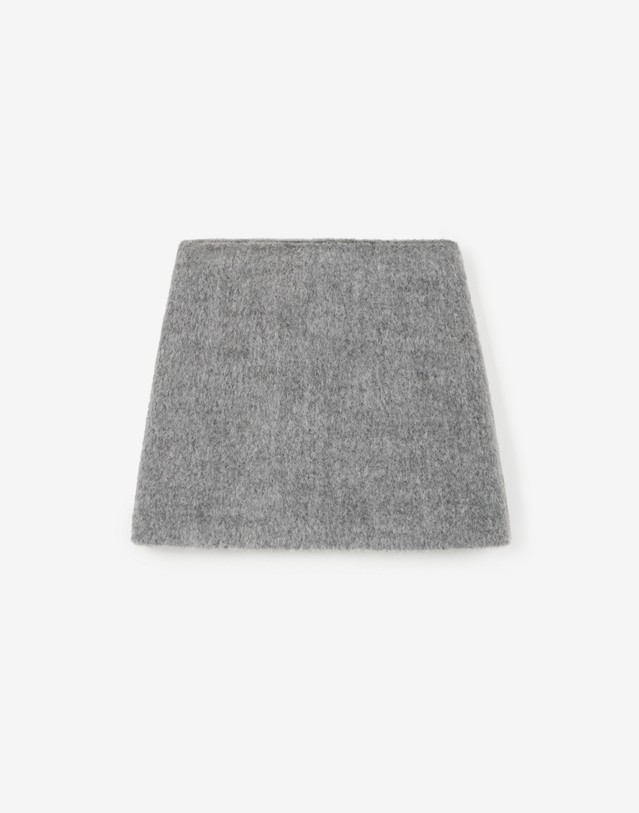 티엔지티 Alpaca Skirt (Light Grey) 그레이 상세