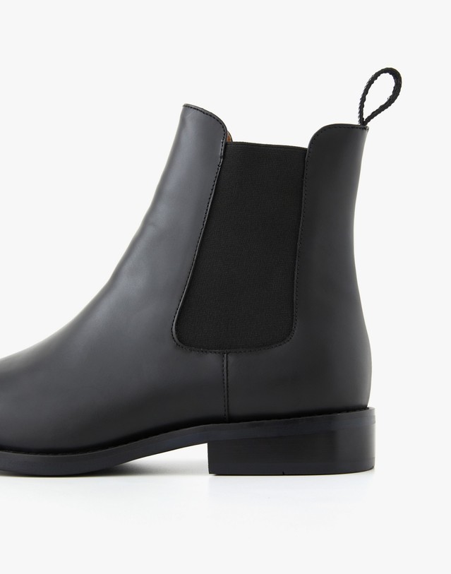 티엔지티 [RMMV X TNGT] Semi-Square Toe Chelsea Boots (Black) 블랙 상세