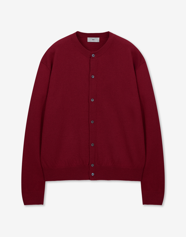 티엔지티 Cashmere Blend Knit Cardigan (Red) 레드 착용컷