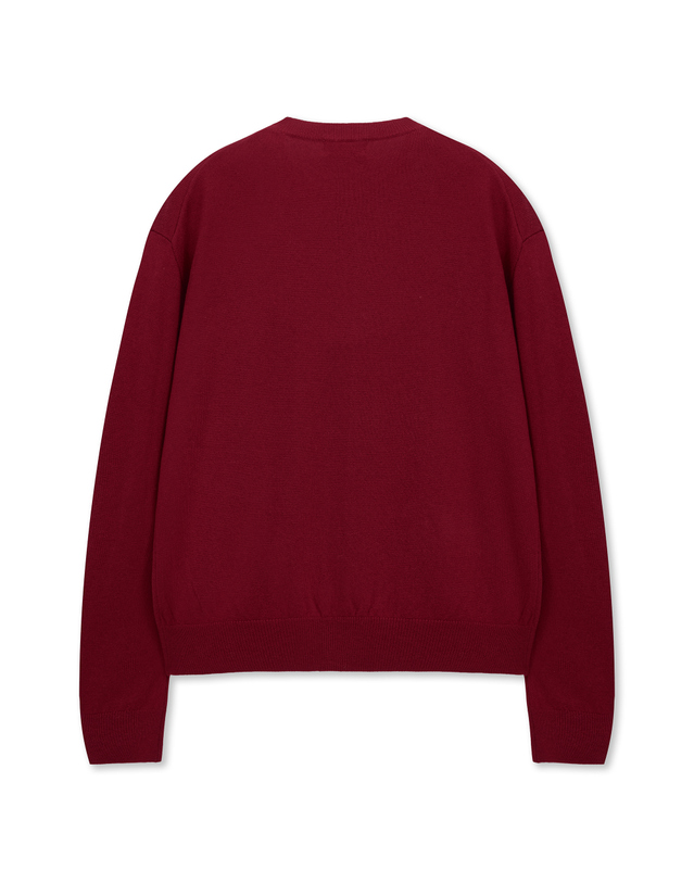 티엔지티 Cashmere Blend Knit Cardigan (Red) 레드 착용컷