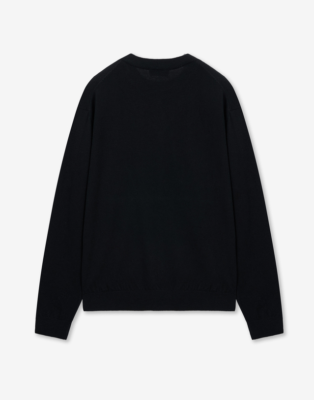 티엔지티 Layered V-Neck Knit Top (Black) 블랙 착용컷