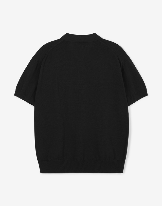 티엔지티 Hard Twist Washable Polo Knit (Black) 블랙 착용컷