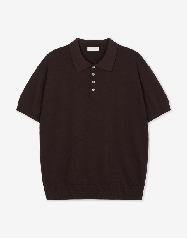 티엔지티 Hard Twist Washable Polo Knit (Brown) 브라운 착용컷