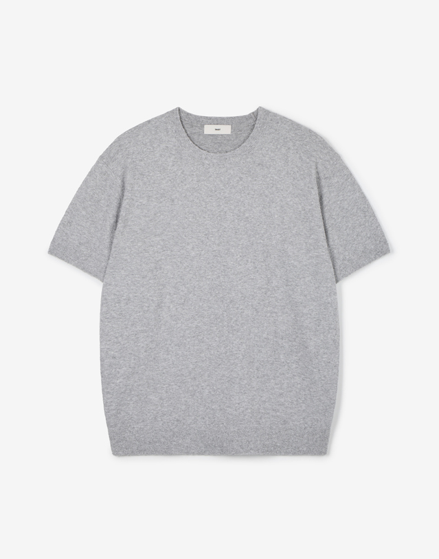 티엔지티 Terry Crewneck Knit (Melange Grey) 그레이 착용컷