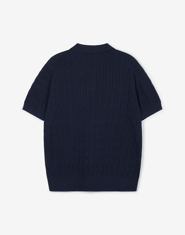 티엔지티 Cable Polo Washable Knit (Navy) 네이비 착용컷