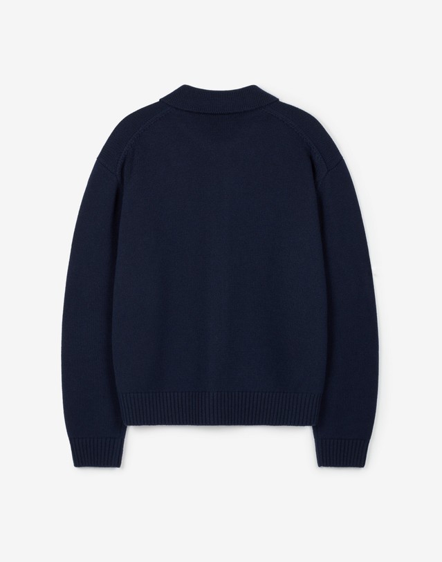 티엔지티 Oversized Gold-Button Cardigan (Navy) 네이비 착용컷