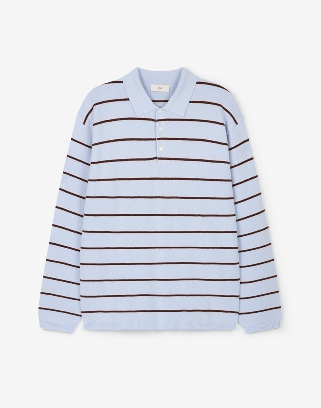 티엔지티 Cashmere-Blend Essential Polo Knit (Sky Blue) 블루 상세