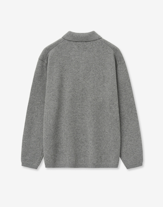 티엔지티 Cashmere-Blend Essential Polo Knit (Grey) 그레이 상세