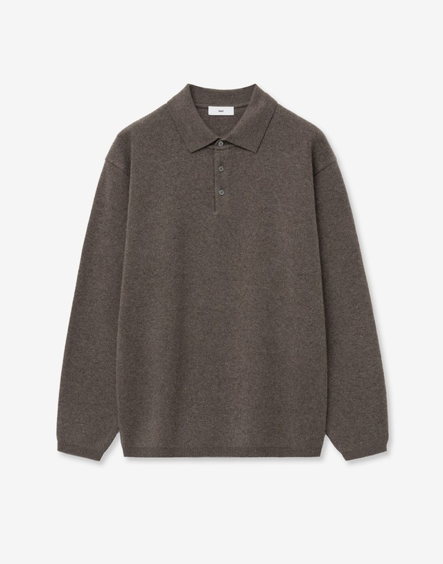 티엔지티 Cashmere-Blend Essential Polo Knit (Brown) 브라운 상세