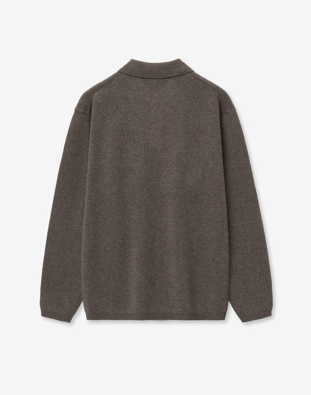 티엔지티 Cashmere-Blend Essential Polo Knit (Brown) 브라운 상세