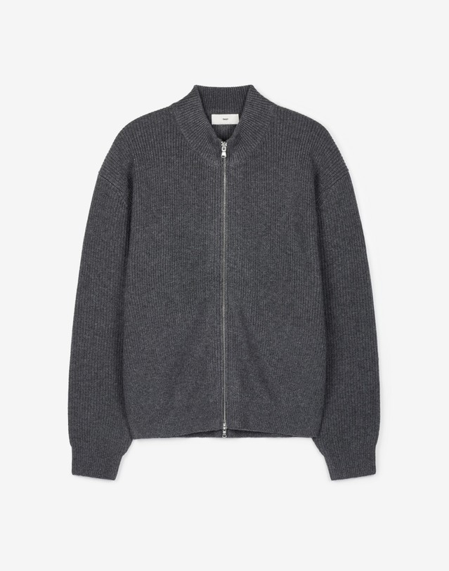 티엔지티 Cashmere Blend Full-Zip Knit (Charcoal) 차콜 그레이 상세