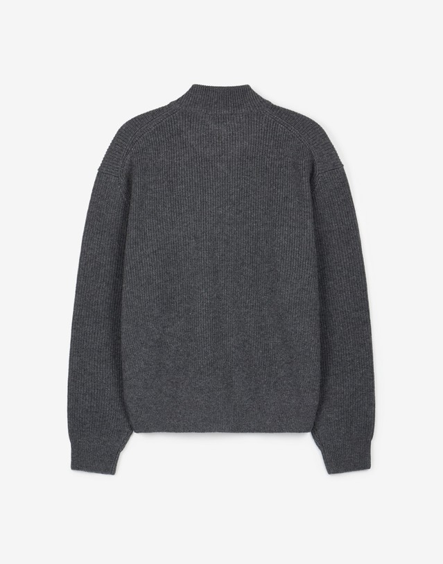 티엔지티 Cashmere Blend Full-Zip Knit (Charcoal) 차콜 그레이 상세
