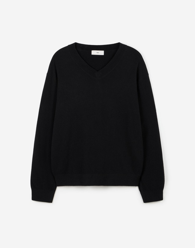 티엔지티 Cashmere Blend V-Neck Knit (Black) 블랙 상세