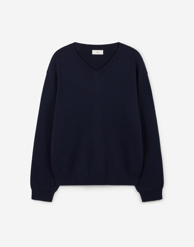 티엔지티 Cashmere Blend V-Neck Knit (Navy) 네이비 상세