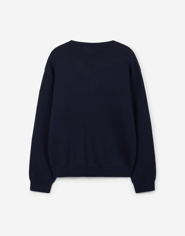 티엔지티 Cashmere Blend V-Neck Knit (Navy) 네이비 상세