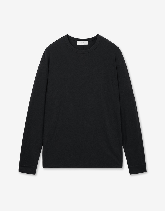 티엔지티 Wool Blend Jersey Long Sleeve Top (Black) 블랙 착용컷