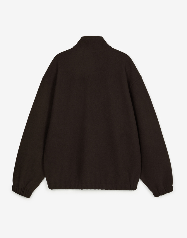 티엔지티 Oversized Fleece Quarter Zip (Brown) 브라운 착용컷