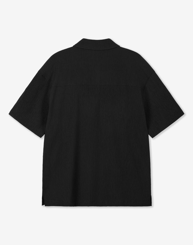 키노시타 바이 티엔지티 Kinoshita Seersucker Polo (Black) 블랙 착용컷