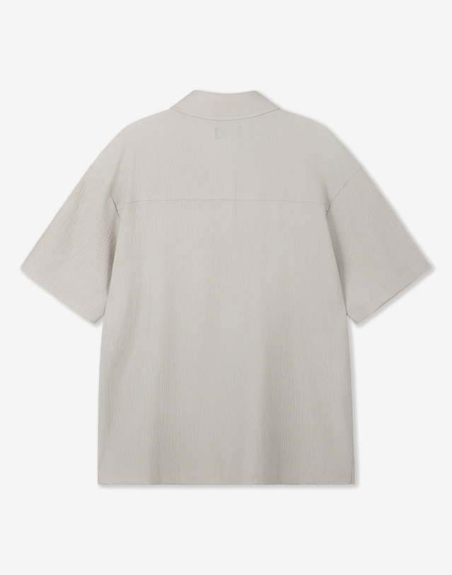 키노시타 바이 티엔지티 Kinoshita Seersucker Polo (Light Beige) 베이지 착용컷