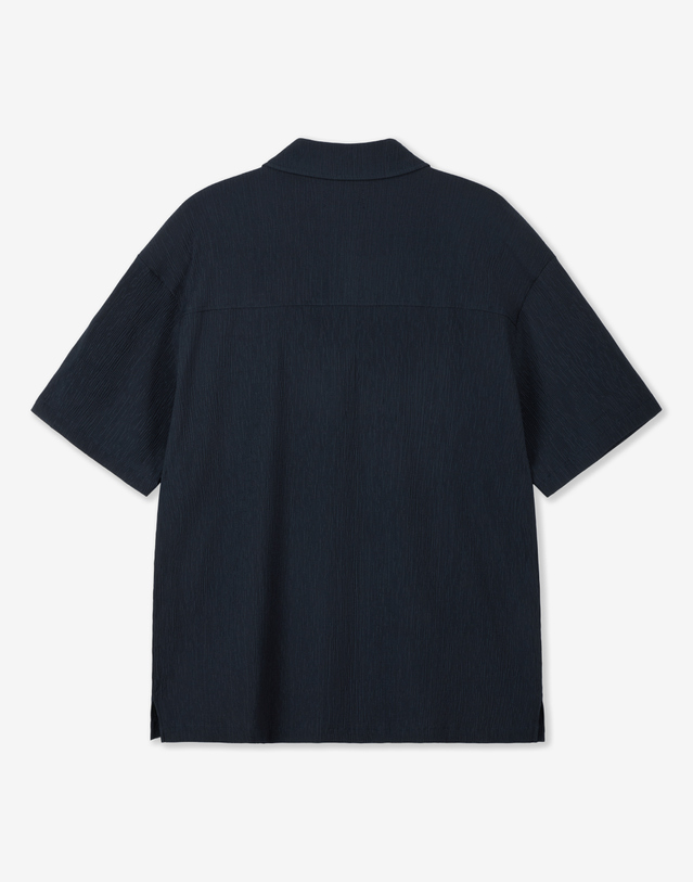 키노시타 바이 티엔지티 Kinoshita Seersucker Polo (Navy) 네이비 착용컷