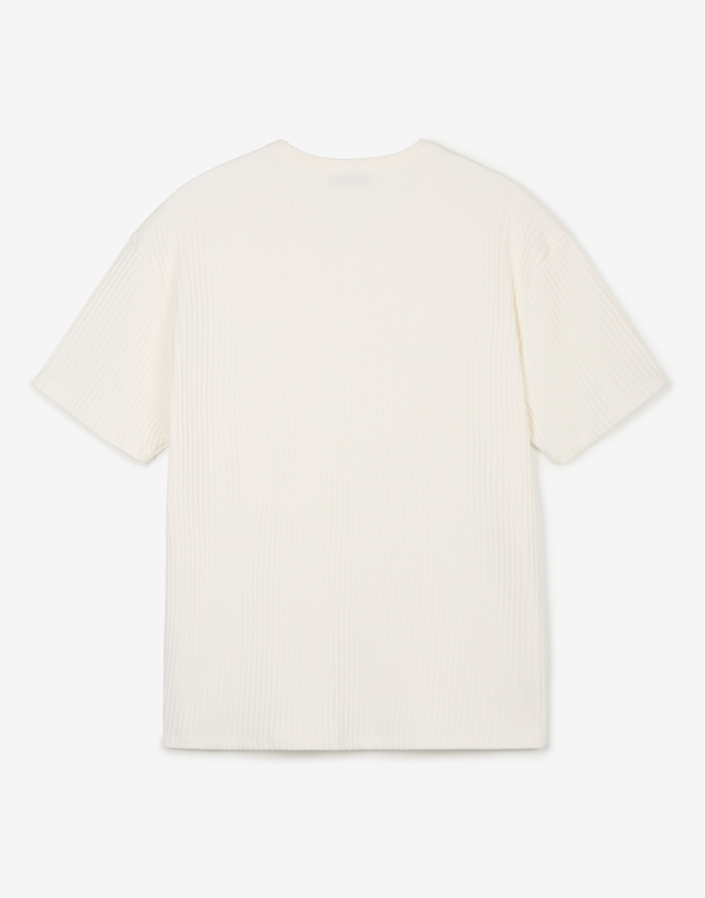 티엔지티 Henley Tee (Ivory) 아이보리 착용컷