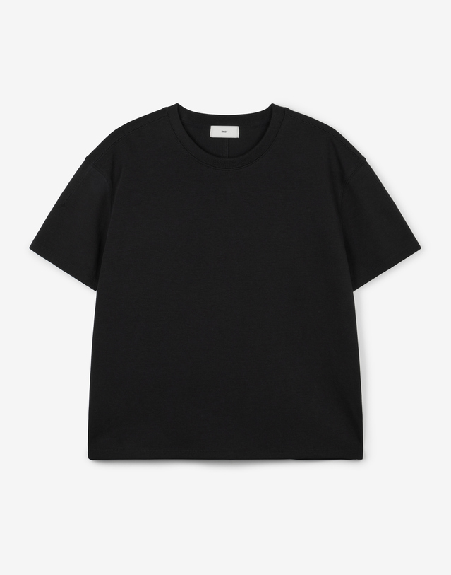 티엔지티 Essential Cropped Tee (Black) 블랙 착용컷