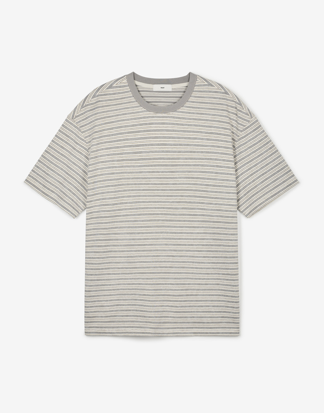 티엔지티 Vintage Striped Tee (Grey) 그레이 착용컷