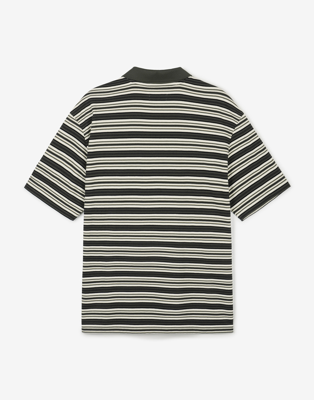 티엔지티 Stripe Polo (Khaki) 카키 착용컷