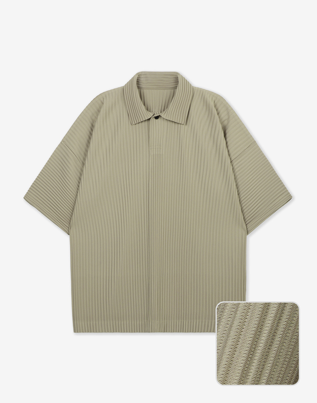요요기 플리츠 바이 티엔지티 Yoyogi Pleats Polo (Beige) 베이지 착용컷