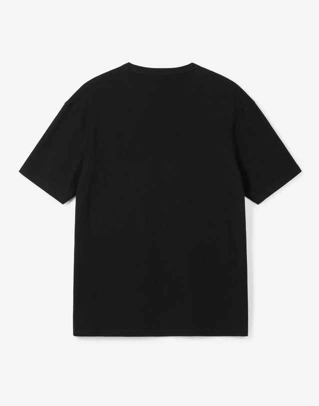 티엔지티 Ribbed Slim Tee (Black) 블랙 착용컷
