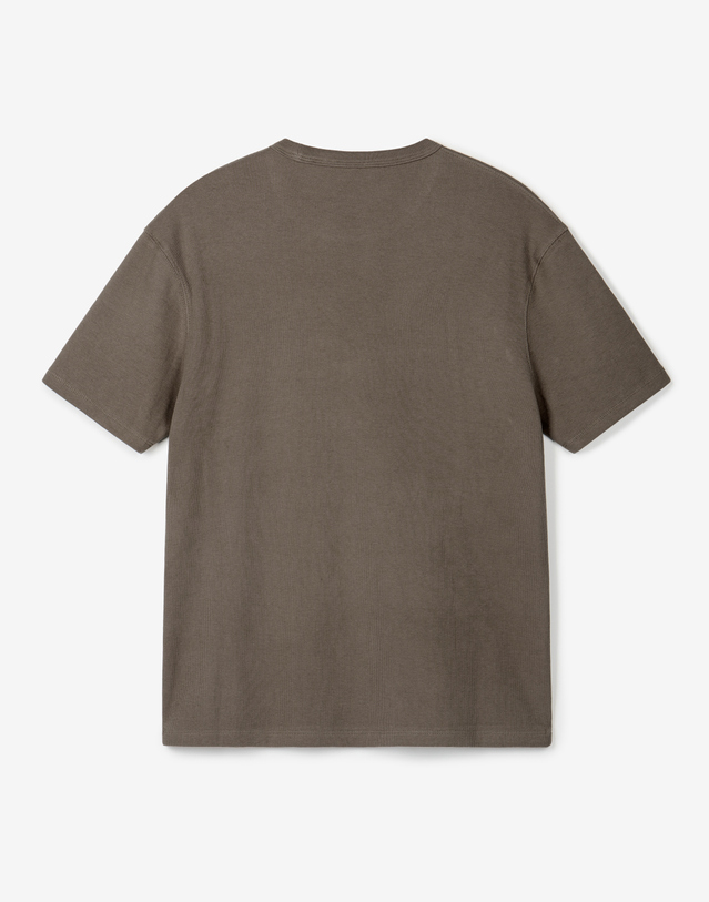티엔지티 Ribbed Slim Tee (Beige) 베이지 착용컷