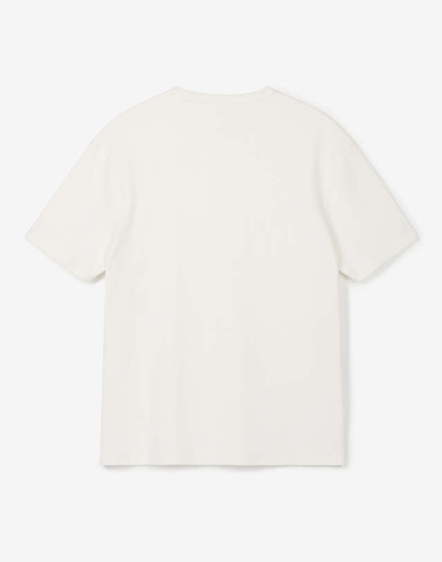 티엔지티 Ribbed Slim Tee (White) 흰색 착용컷