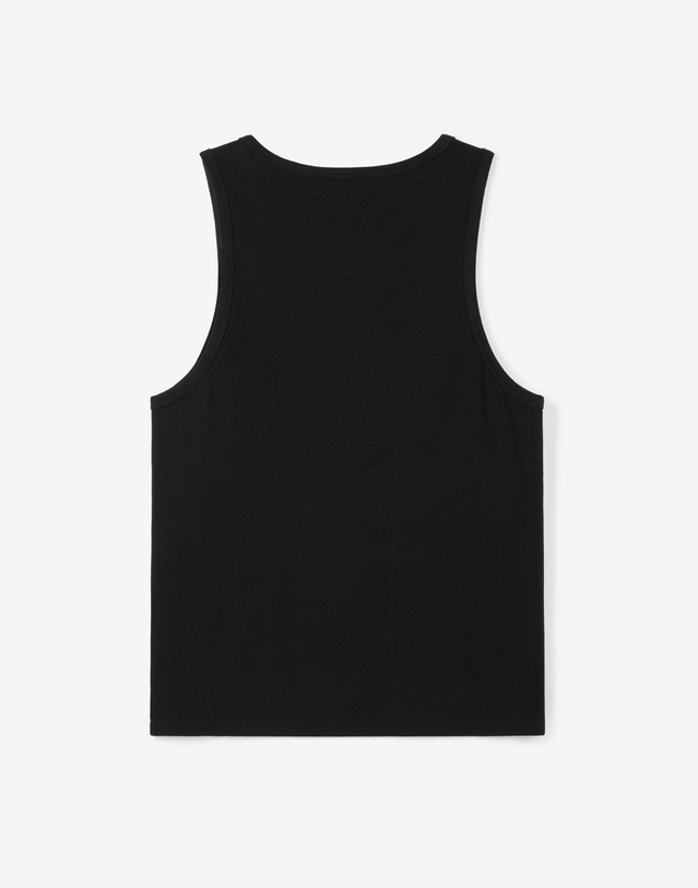 티엔지티 Ribbed Slim Sleeveless (Black) 블랙 착용컷