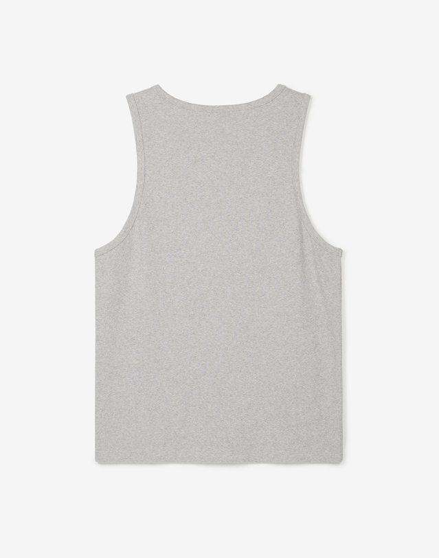 티엔지티 Ribbed Slim Sleeveless (Melange Grey) 그레이 착용컷