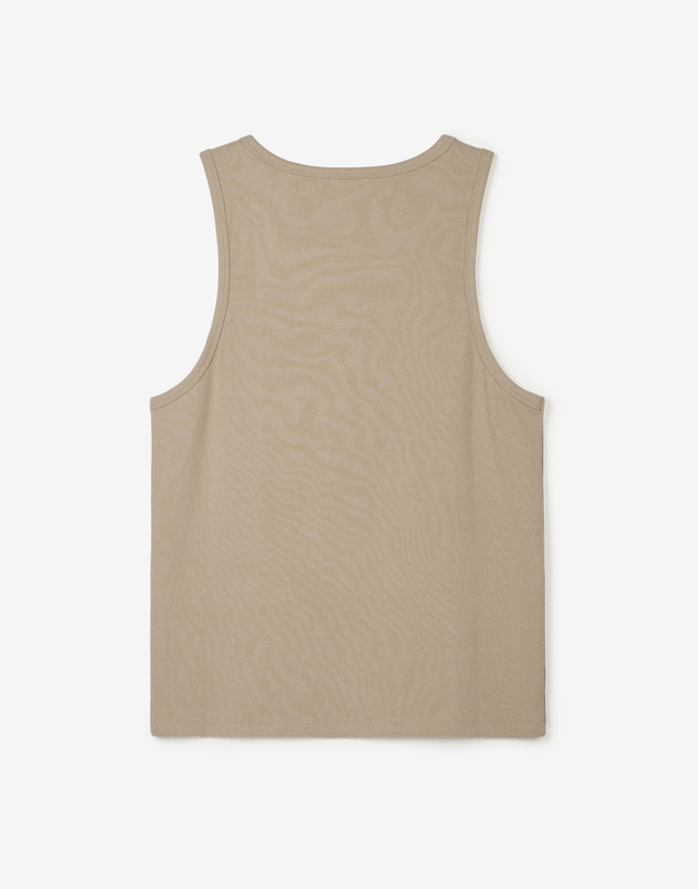 티엔지티 Ribbed Slim Sleeveless (Beige) 베이지 착용컷