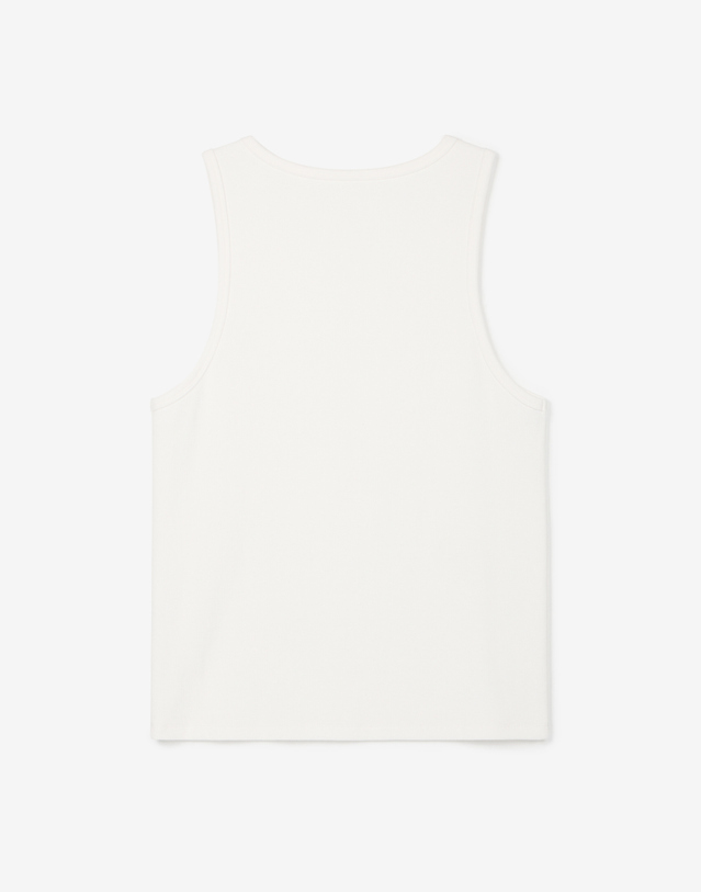 티엔지티 Ribbed Slim Sleeveless (White) 흰색 착용컷