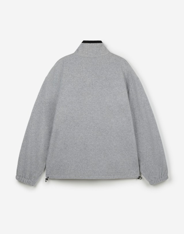 티엔지티 [UNI] Koenji Fleece Oversized Half-Zip Sweatshirt (L.Grey) 그레이 착용컷
