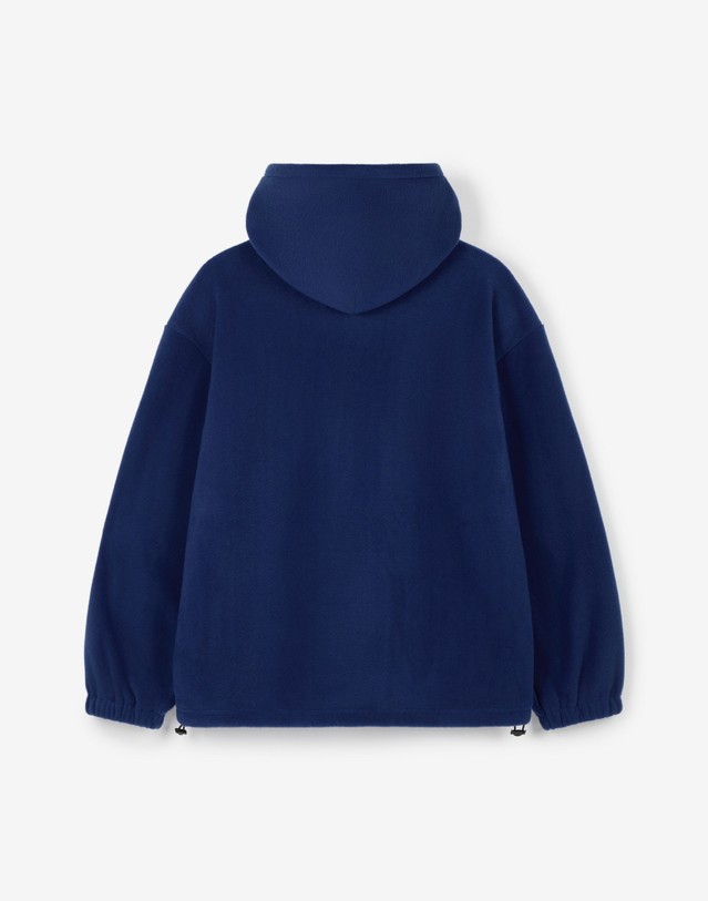티엔지티 [UNI] Koenji Fleece Oversized Hooded Sweatshirt (Blue) 블루 착용컷