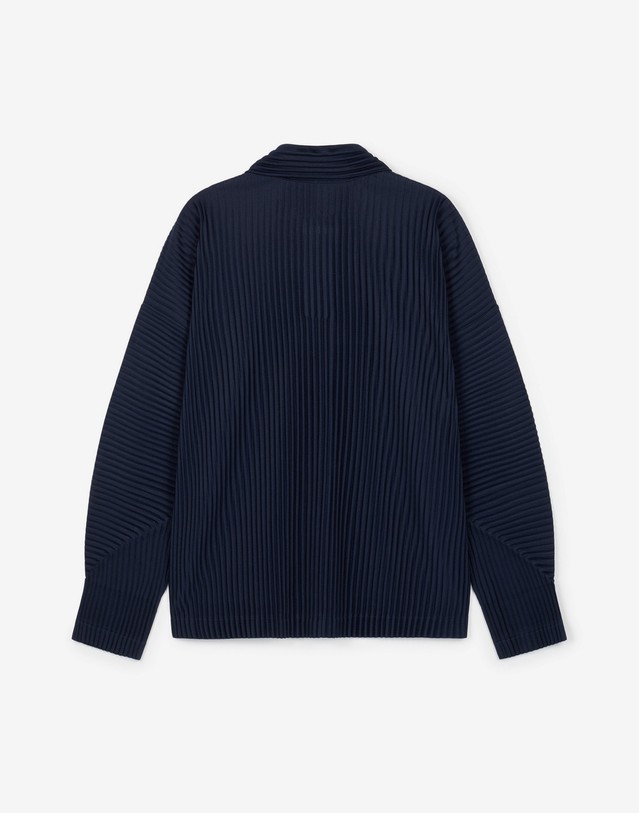 요요기 플리츠 바이 티엔지티 Yoyogi Pleats Collared T-Shirt (Navy) 네이비 착용컷
