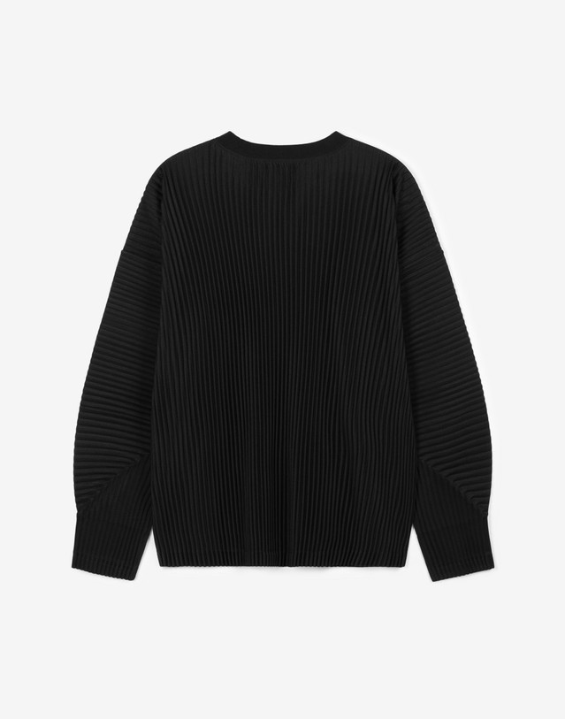 요요기 플리츠 바이 티엔지티 Yoyogi Pleats Crew Neck T-Shirt (Black) 블랙 착용컷
